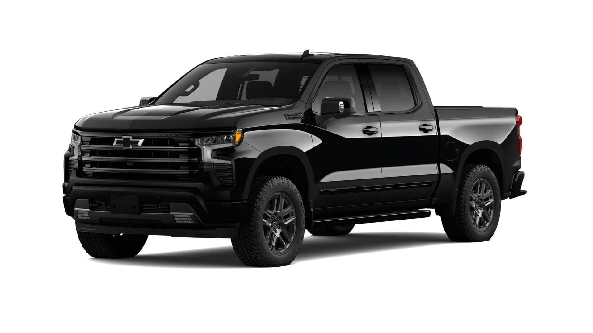 2026 Chevrolet Silverado 1500 High Country in Black — front three-quarter view